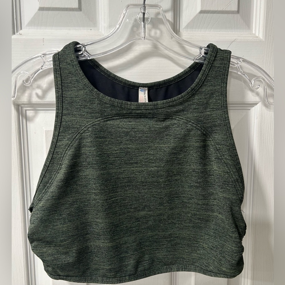 Free People Movement green black cut out athletic yoga crop sports bra medium